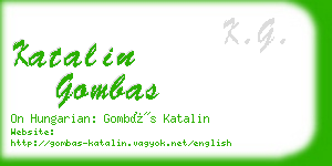 katalin gombas business card